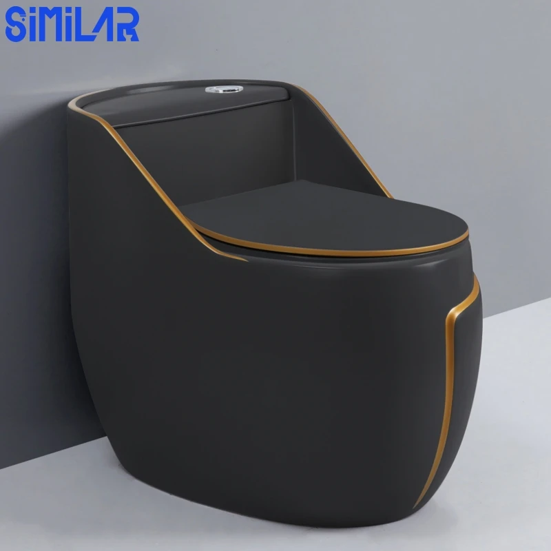 SIMILAR Bathroom Sets Luxury Black Gold Composting Toilet for Bathroom