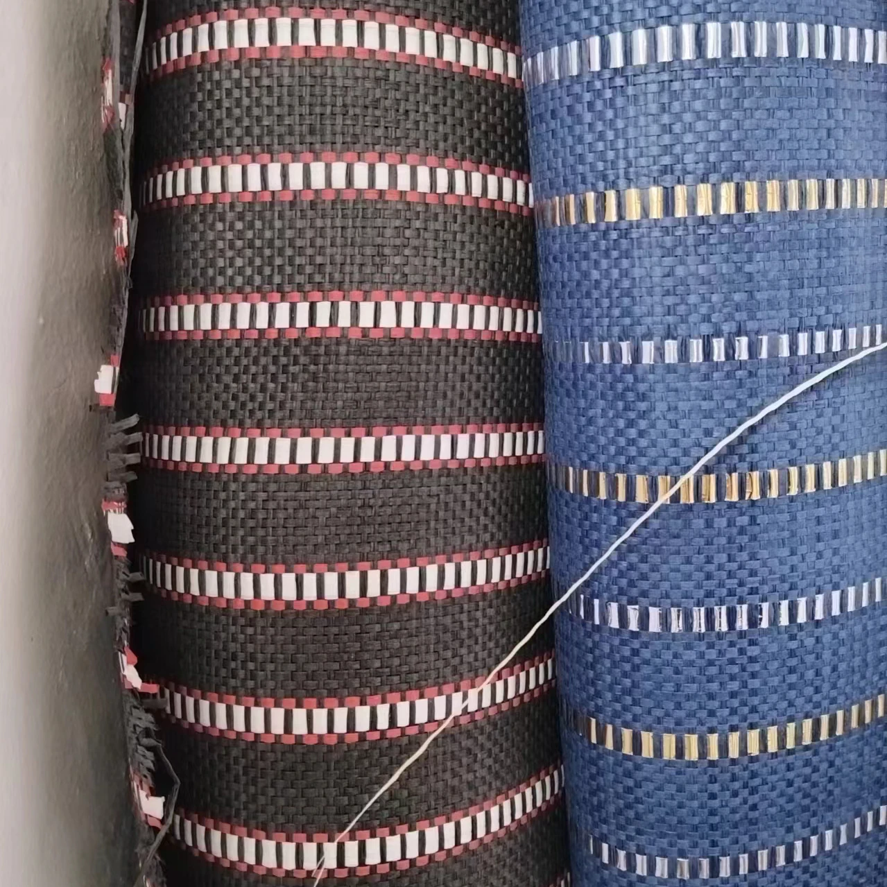 home curtain plain weave sewing mat warp knit handwoven paper straw woven textile fabric