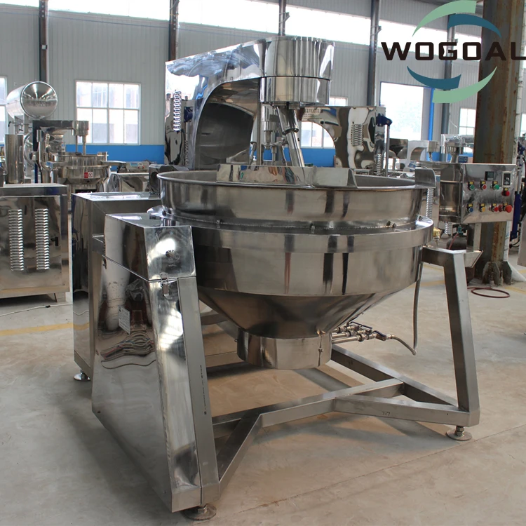 Industrial Sugar Syrup Boiler Machine Candy Cooking Pot Stirring Jacketed Kettle