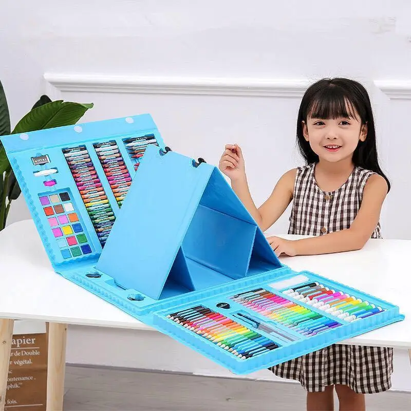 Joybox Watercolor Brush Child Pen kid color art 208 180 150 pcs stationery set for drawing and creativity Case Kids Art Set