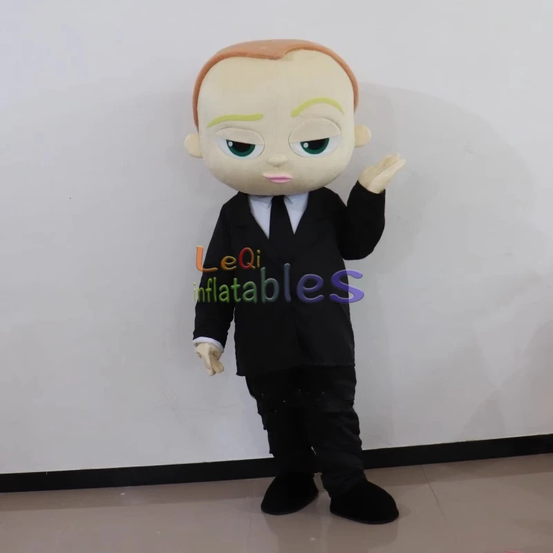 Factory Customized Hot Sale Boss Baby Lucky Girl Dolls Plush People Wearing Baby Boss Mascot Costume For Shows Party