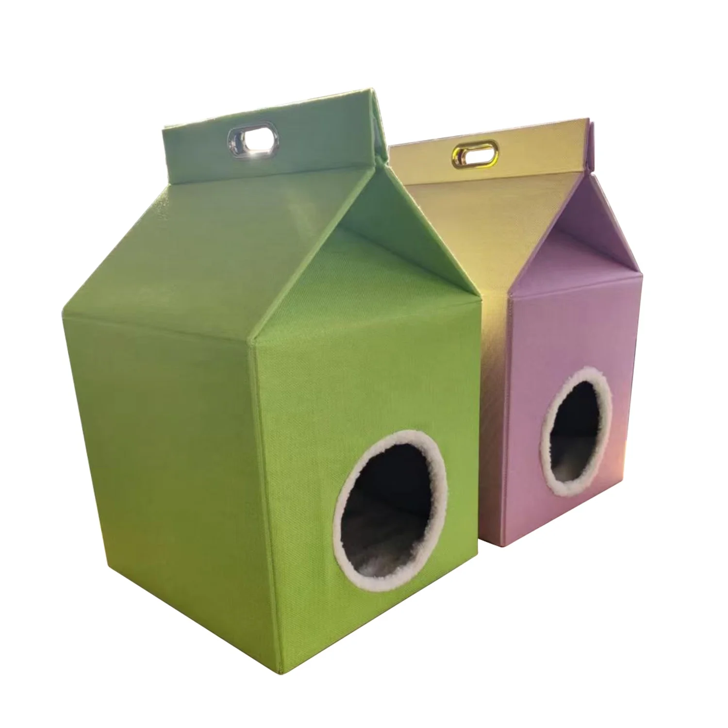 New folding design milk box shape cat house cat bed