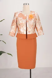 2022  6XL High Quality African Elegant Brocade Long Jacket Suit For Women  Maxi Dress Dashiki Ladies