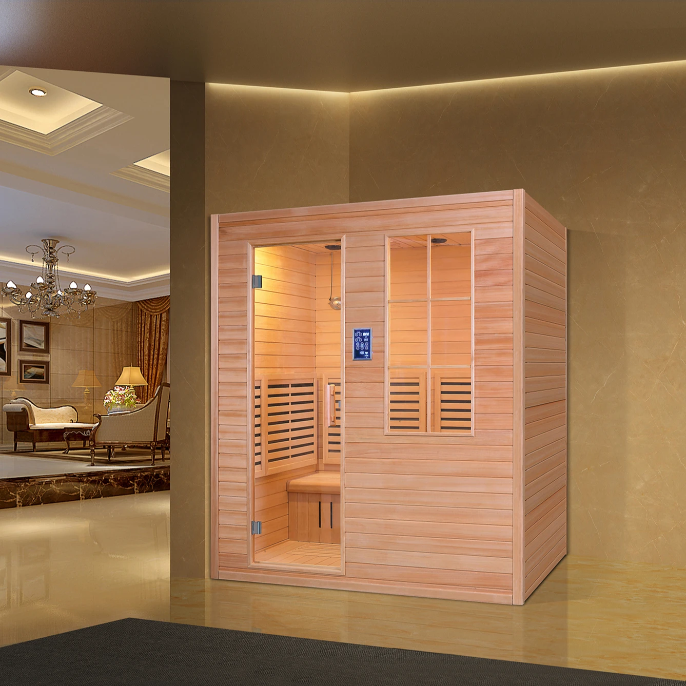 Best Selling Wooden Portable indoor Infrared Sauna with glass window