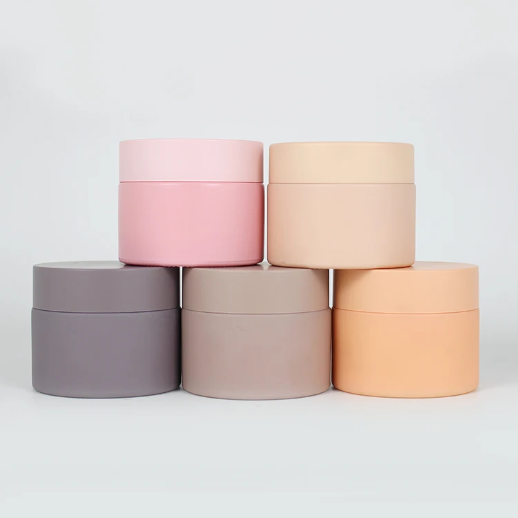
Customized color 50ml empty frosted ceramic cosmetic cream jar 