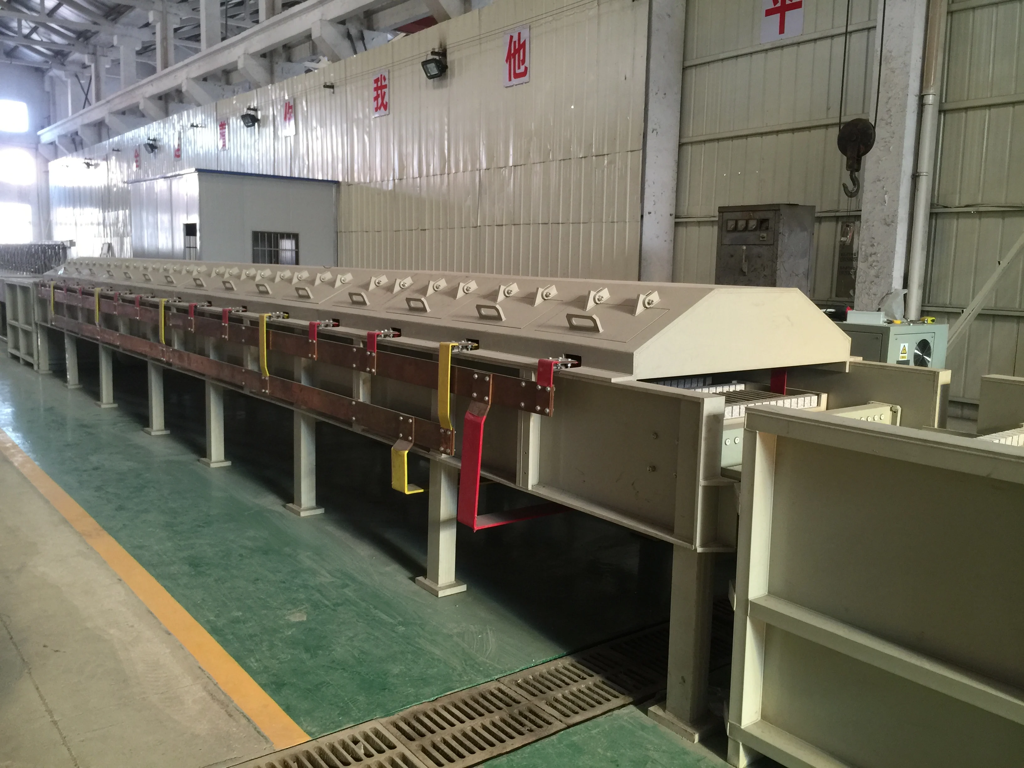 Continuous type hot dip galvanizing production line for steel tube wire