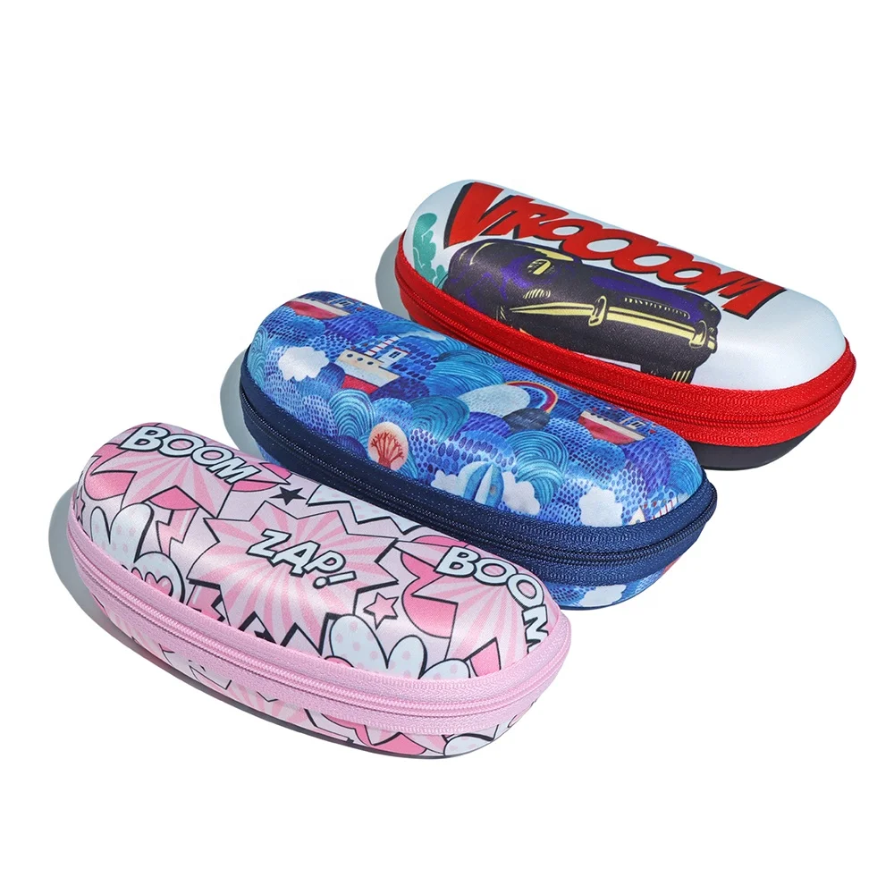 Kids Cartoon Microfiber Semi Hard Eva Sport Sunglasses Packaging Eyeglasses Box Eyewear Accessories Branded Eye Glasses Case