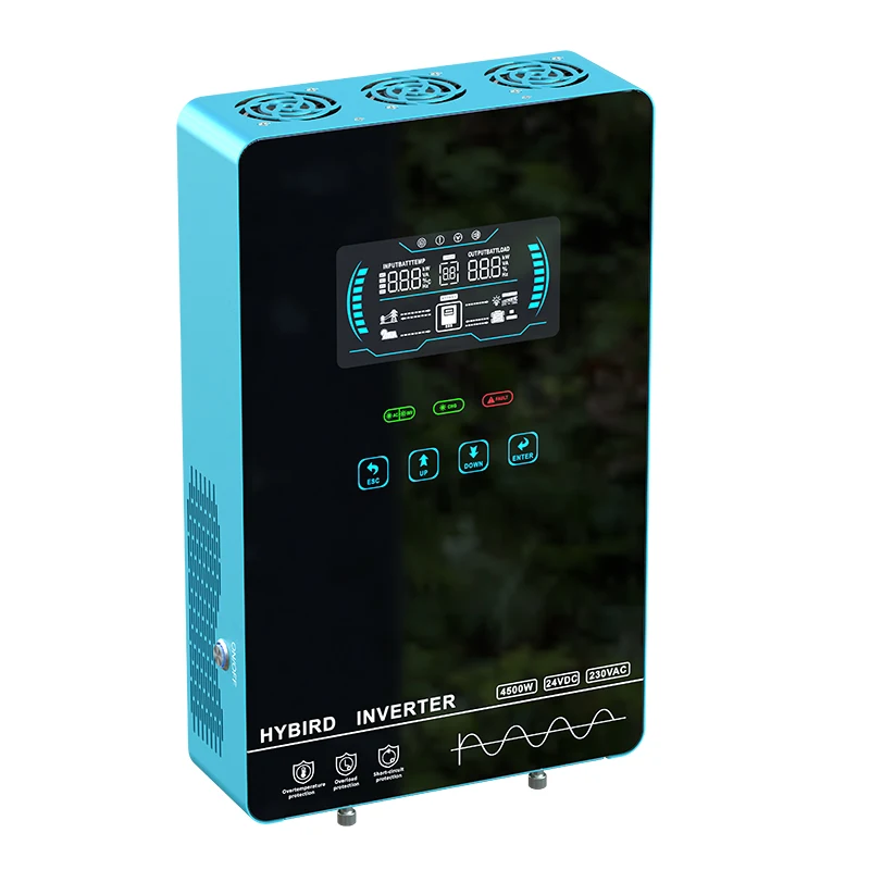 Touch Button 4500W 24VDC 230VAC Pure Sine Wave Inverter with 160A MPPT Solar Charger Controller and Wi-Fi