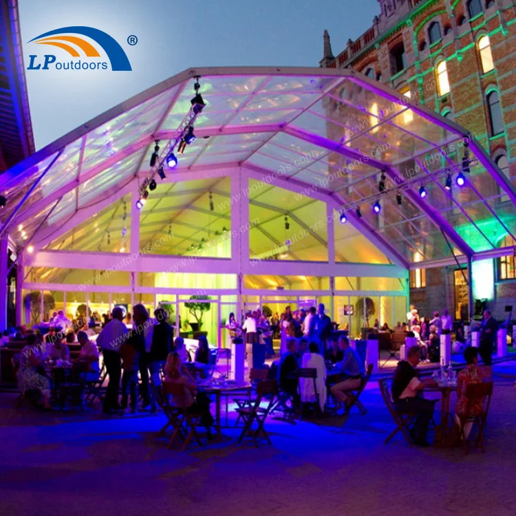 China Factory Aluminum Frame Transparent Polygon Roof Big Tent As Outdoor Musical Event Building