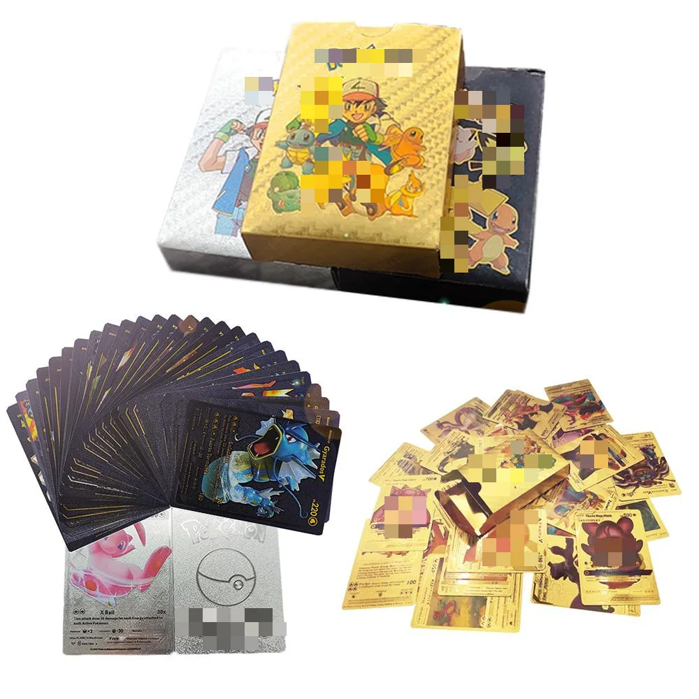 Card Collection Box Bundle Includes and Compatible with 55 Poke mon Ultimate Rare Card Bundle