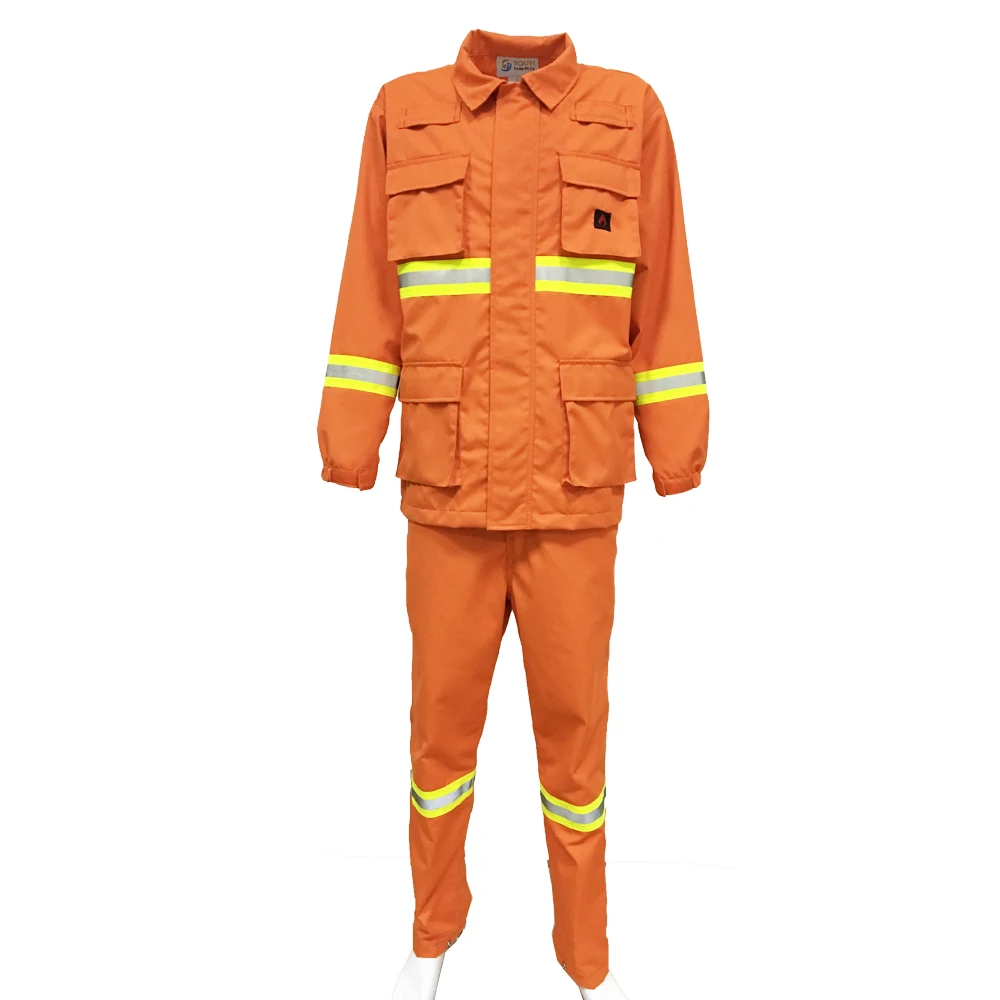 Nomex flame retardant safety reflective fireman suit