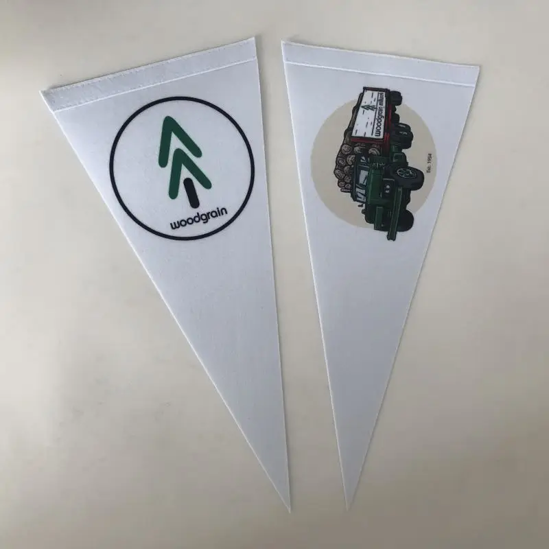 Full color print 30x45cm School Activity  Mini Felt Flag With Logo For Football Games