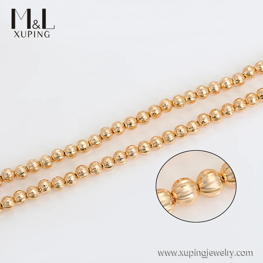 ML87707 XUPING ML Store High End Import Jewelry From China 18K Gold Color Necklace and Bracelet Heaviness Chain Jewelry Set