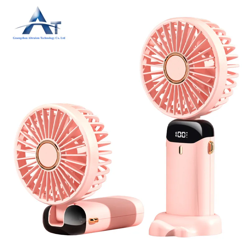 Five Gears Wind Power Hanging Neck/Hand Held/Table Portable Mini Electric Fans With Factory Price
