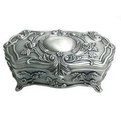 Fashion Zinc Alloy Jewelry Box With Roses