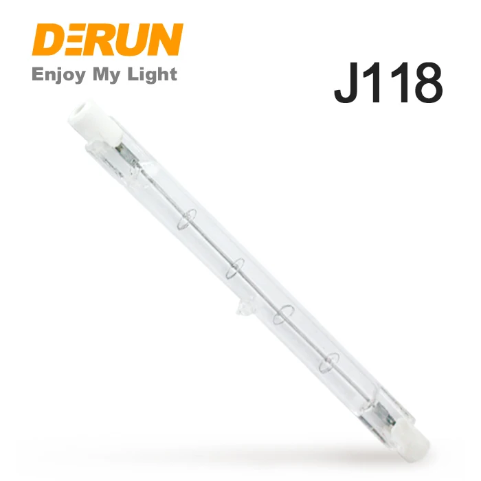 Hot Sales J78 J118 J189 Heater Tube 220V 100W 120W 150W 160W 300W 400W 500W 1000W R7S Quartz Tungsten Halogen Lamps , HAL-R7S