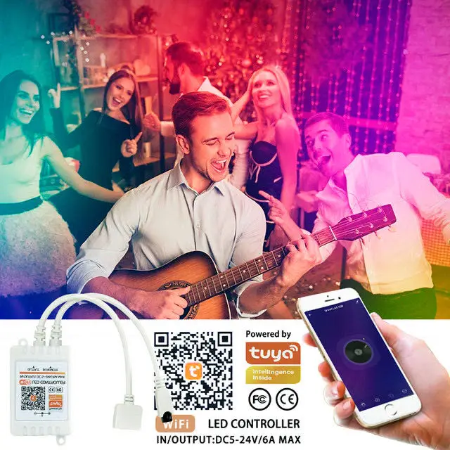 Светодиодный контроллер с 24 клавишами инфракрасное Дистанционное Голосовое управление подсветка встроенный микрофон работает Alexa Echo/Google Home