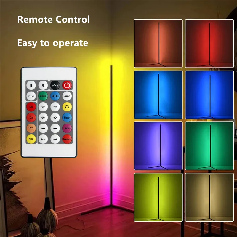 Минималистичный современный декоративный штатив с дистанционным управлением в скандинавском стиле RGB умная светодиодная угловая напольная лампа