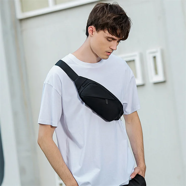 Large Capacity Multi-Functional Nylon Fanny Pack Waterproof Running Crossbody Chest Bags Men Women Outdoor Sports Mobile Wallet