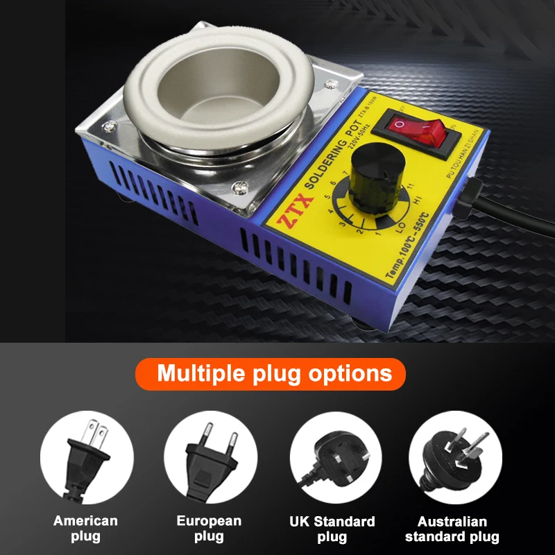 11A 21B 31C 41D Pure Titanium-Serie Adjustable temperature Tin Melting Furnace Round 150-350w Tin Melting Furnace Solder Tin Pot