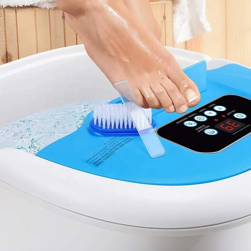 OEM Electric Bubble Infrared Motorized Machine Rotating Pedicure Foot Soaking Spa Massage Bucket