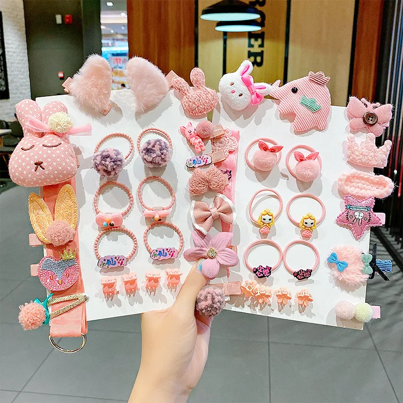 Children Hairpin Princess Girl Hair Accessories Clip Set Snowflake Headdress Kids Bow Hair Clip Crown Barrette Headwear