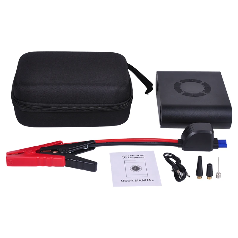 2021 New Portable Jump Starter 2 in1 with Air Pump Inflator Buit-in Air Pump Car Inflator Auto Battery Booster 12V 10000mah BYD