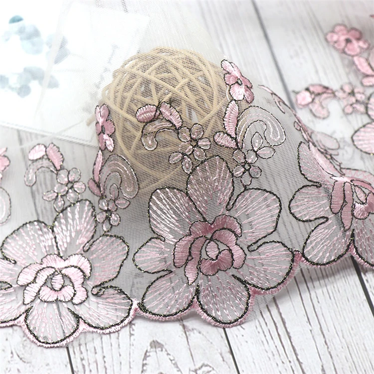 New Design Multicolor Dress Decorative Polyester Spandex Fabric Lace Trim