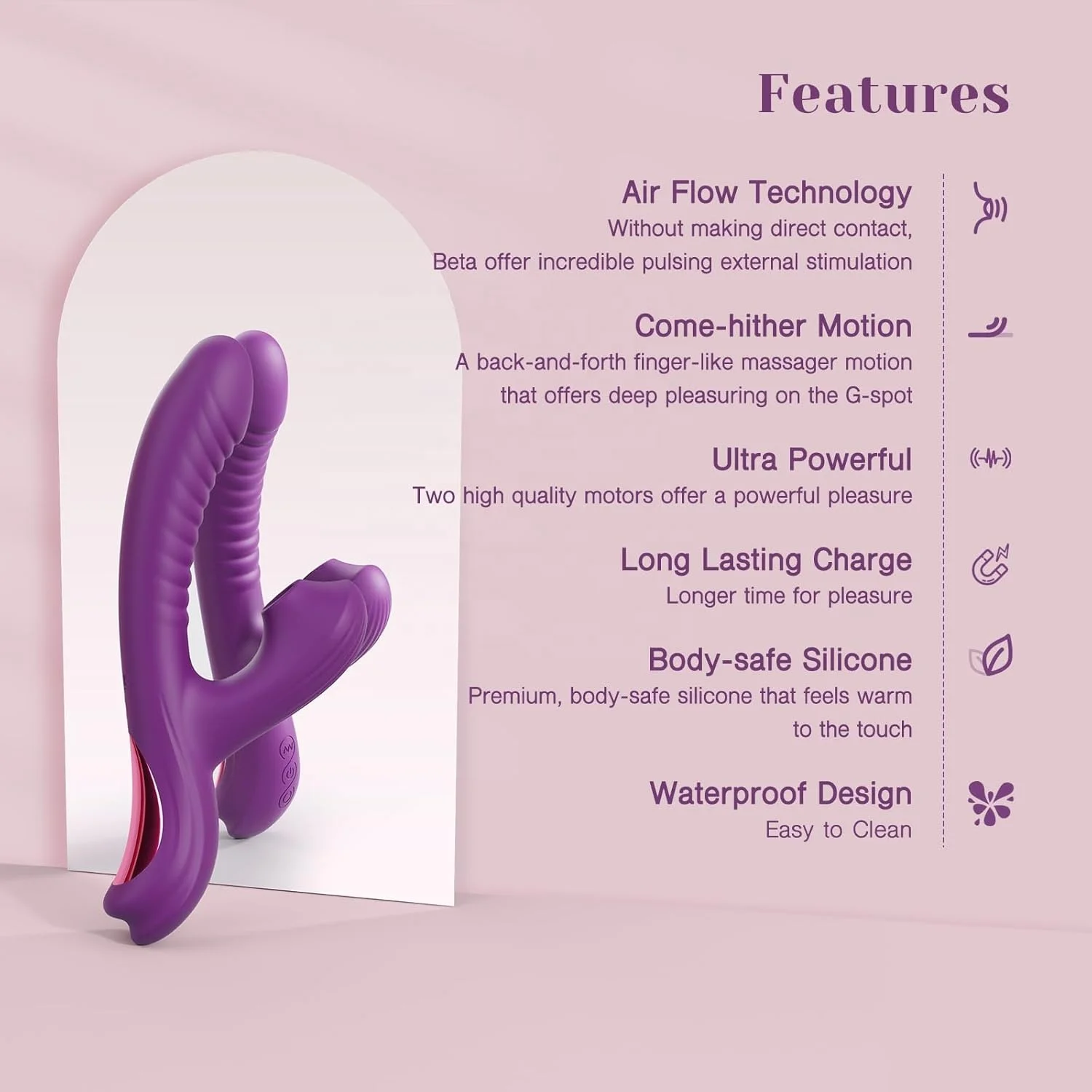 ZWFUN Rabbit Sucking Vibrator Clitoral G Spot Stimulation Vibrating Finger Massager Adult Sex Toys for Women Couple
