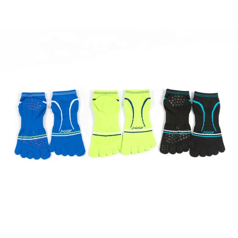 Wholesale Yoga Socks Anti-slip Open Toe 5 Toe Grip Pilates Soft Cotton Breathable Custom Ankle Grip Toe Socks