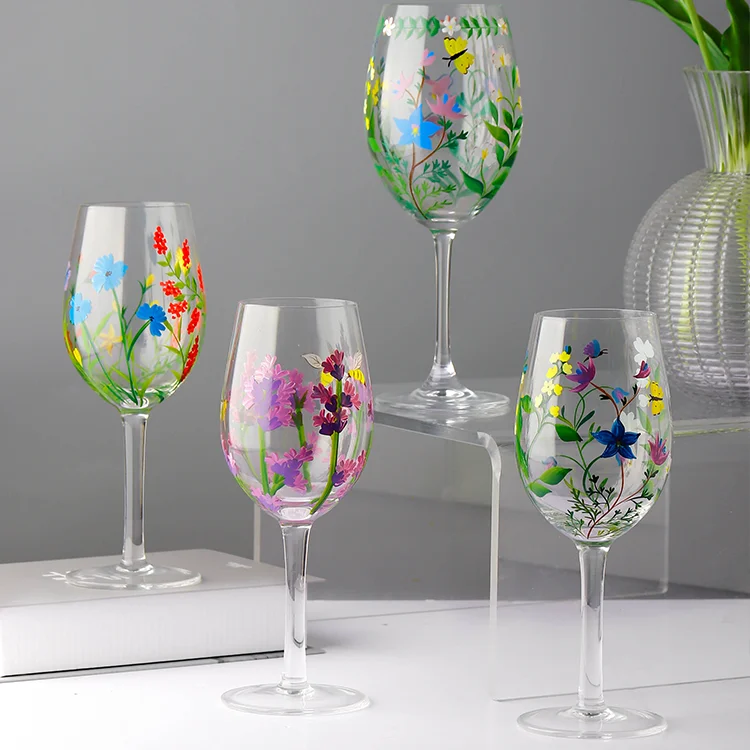 Decanter Wine Glasses Set Function Best Friend Pattern Crystal Christmas Novelty Glass Cup Party Murano Glass Modern Water Glass