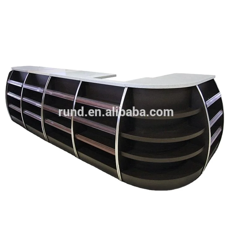 Marble Cashier Desk Factory Checkout Counter for Supermarket Grocery Store Wood Material Made in China