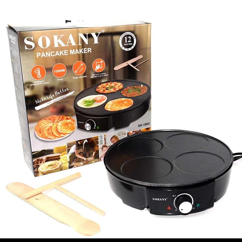 Roti maker  Pancake machine Crepe Maker Electric Griddle Pancake Baking Crepe Dessert Maker Frying Pan