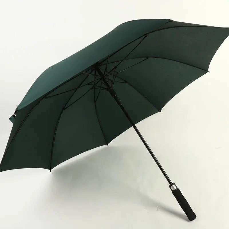 Promotion Golf Umbrella Custom Logo Luxury Straight Plastic Polyester Windproof Rain Umbrella