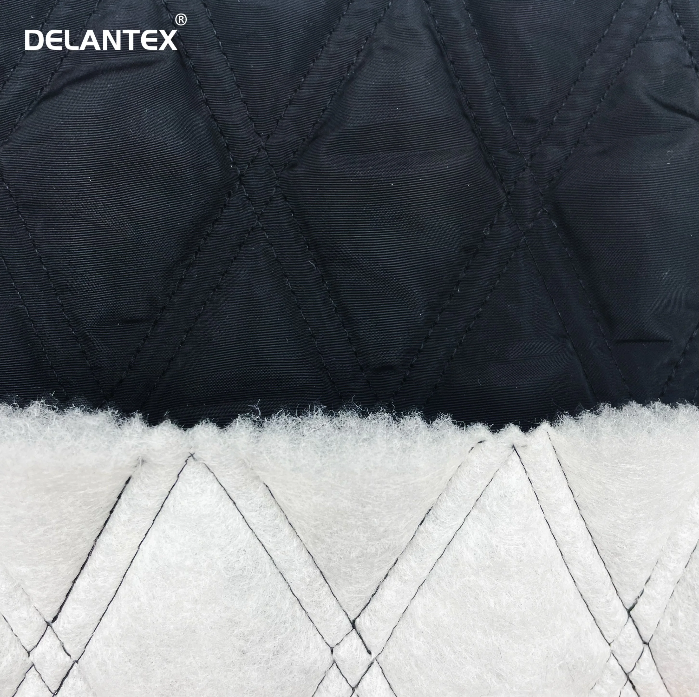 Delantex хорошая цена и хорошие продажи 100 полиэстер 2-слойная стеганая ткань для пуховика