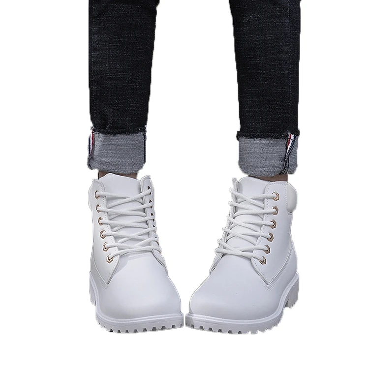 Factory Price Pu Leather Boots Waterproof High Heel Shoes Ankle Boots Casual Shoes For Men