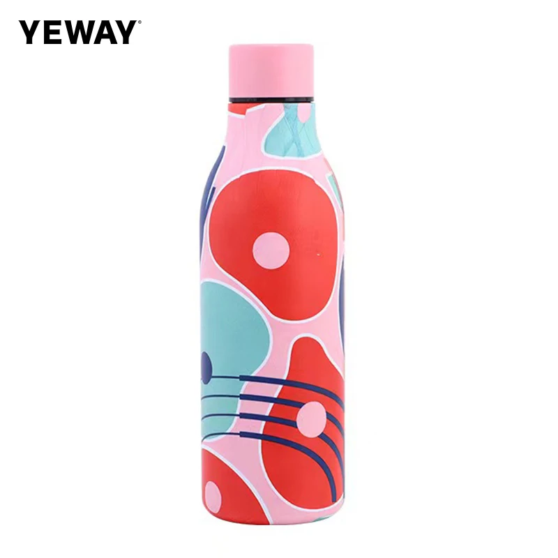 NEW Wholesale Outdoor Metal Drinking Colorful Customized 500Ml Aluminum Vacuum Flasks Thermoses Sport Water Bottle