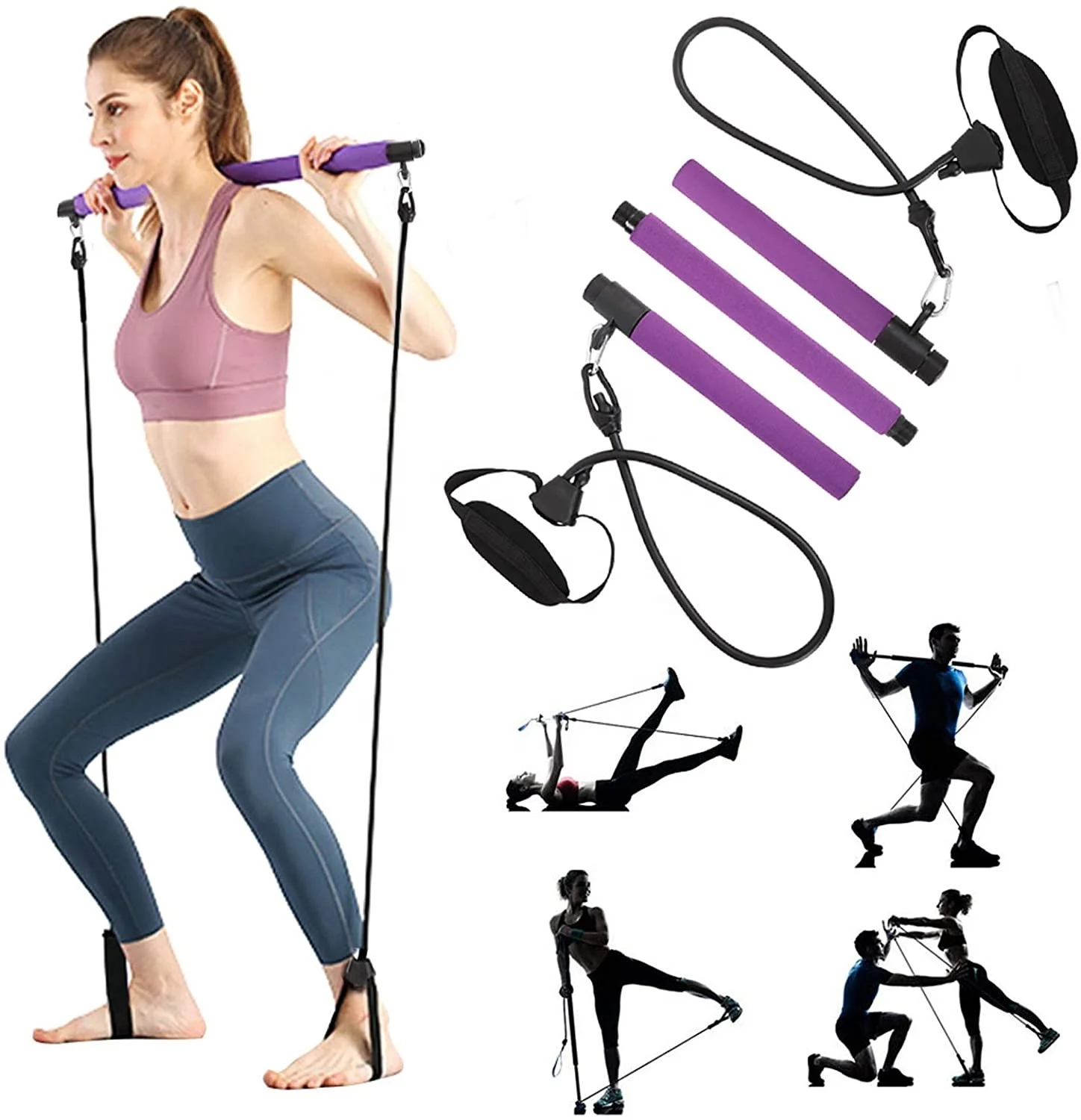 Hot Selling Portable Compact 3 Section portable pilates yoga pilates pilates for Whole Body Work
