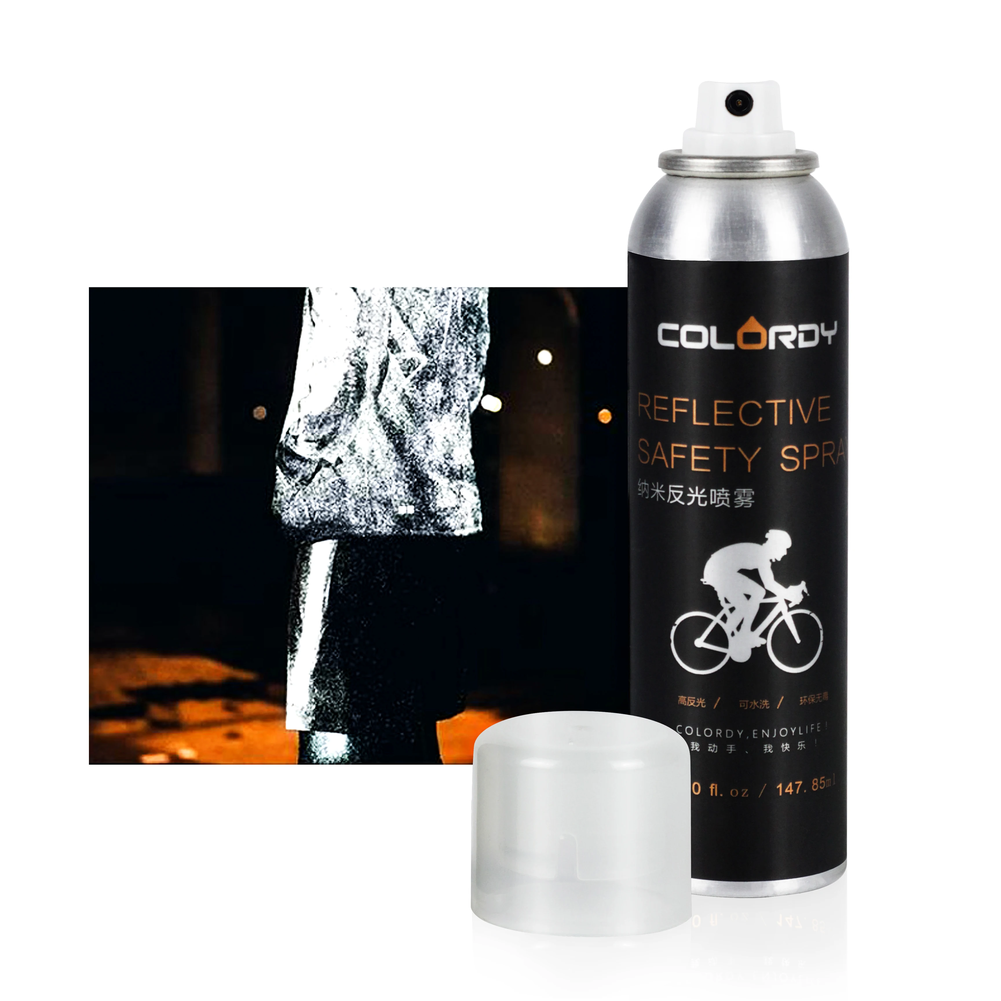 
Household Motorcyle Reflective Safety Spray(Aluminium Can) Night Ride Safety Warnning Nano Reflective Spray 