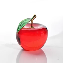 Custom Modern Clear Wholesale Eco-Friendly Multiple Sizes 60mm Glass And Crystal Apple