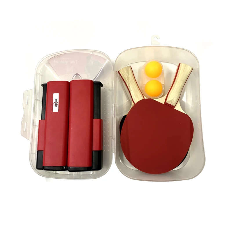 Good Quality Factory Price Table tennis Set Portable Table Tennis Set With 2 wooden rackets And 2 pingpong  balls