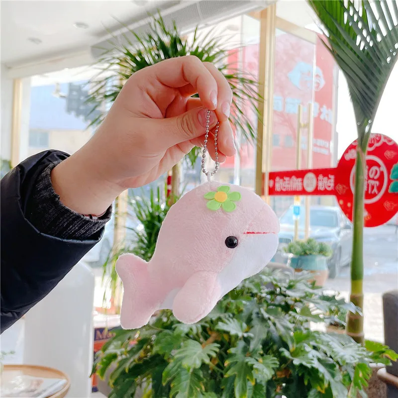 Cute dolphin plush doll Keyring bag pendant plush toy key chain doll backpack Pendants