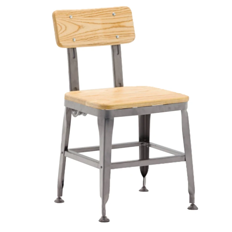 Industrial Metal Frame Chair with Wood Seat and Back/Restaurant Bistro Dining Chairs