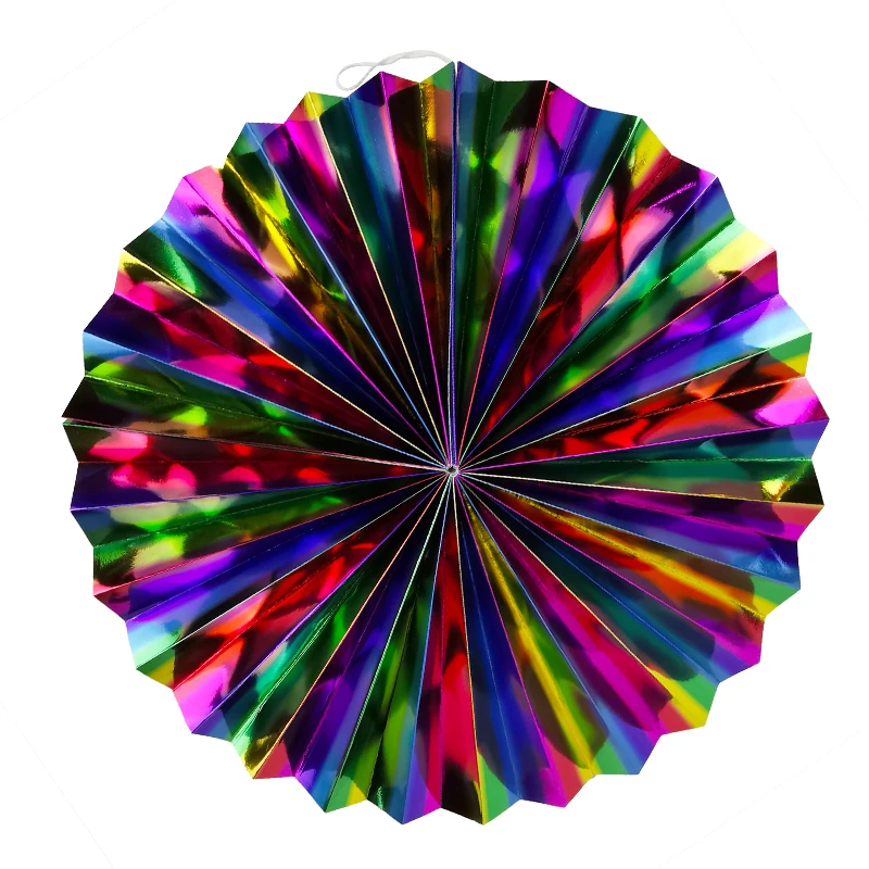 Hot Sale Rainbow Film Snowflake Honeycomb Ball Hanging Decorations Party Background Wall Photo Ornament