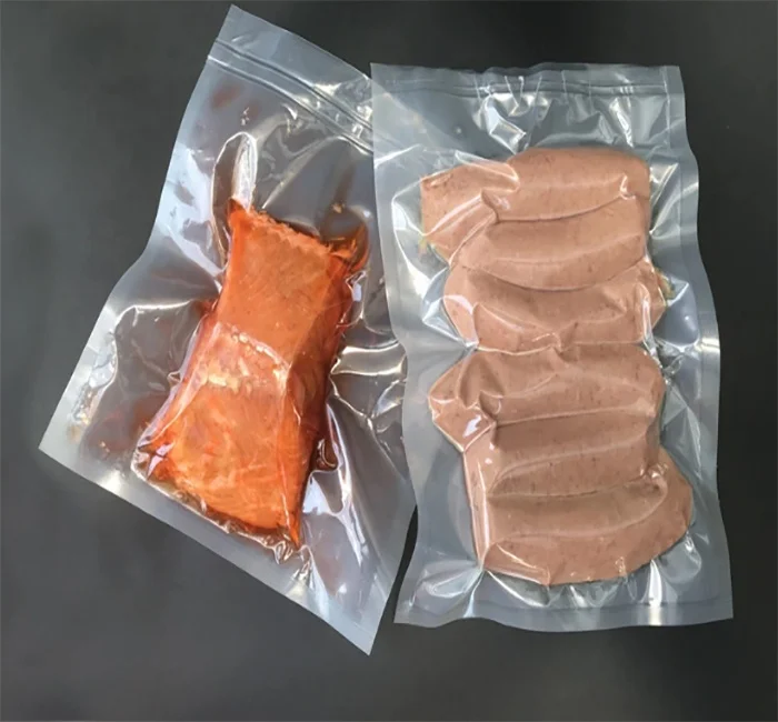 Custom logo printed chicken Nylon Laminated Pe vacuum seal bags Frozen food grade packaging plastic vacuum bags