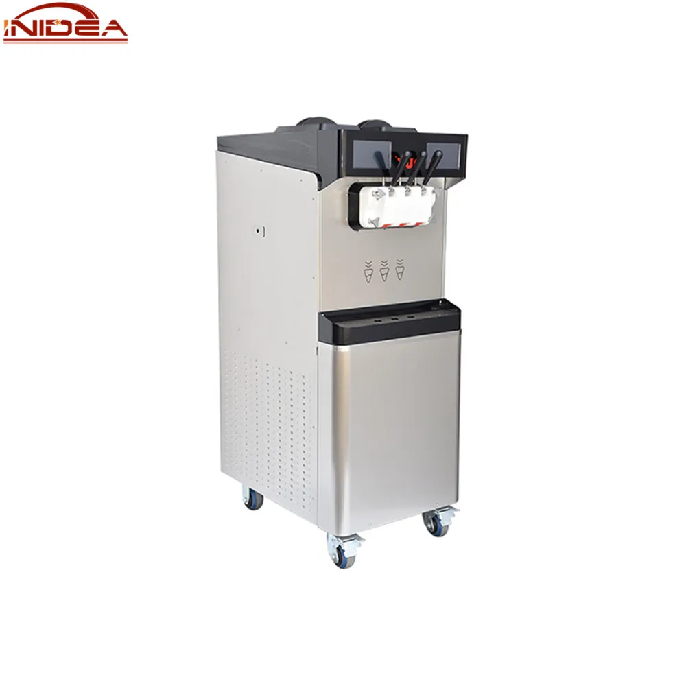 750w commercial new design industrial Chinese style automatic pre-cooling and cleaning summer soft ice cream machine