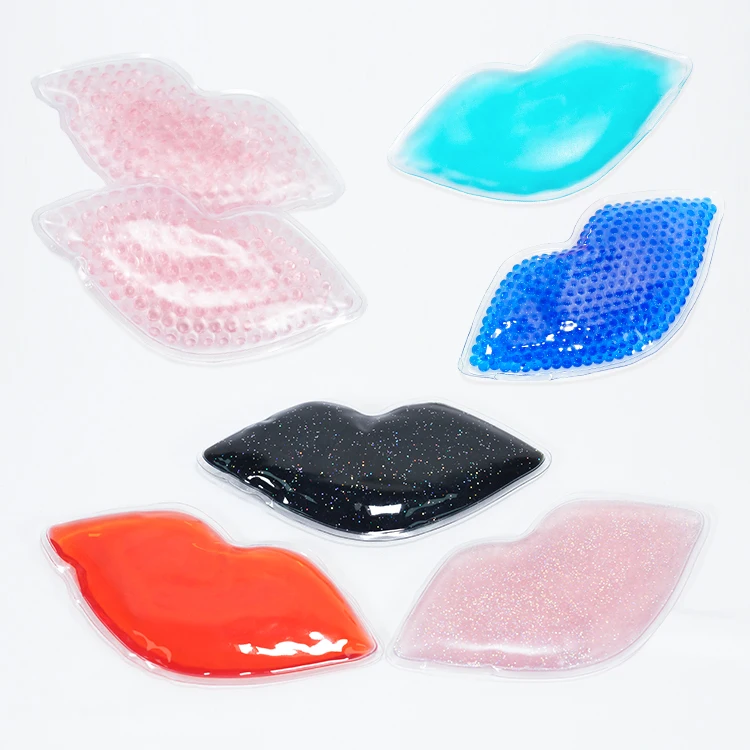 Small gift reusable hand warmer hot cold pack lip shape ice pack for summer winter