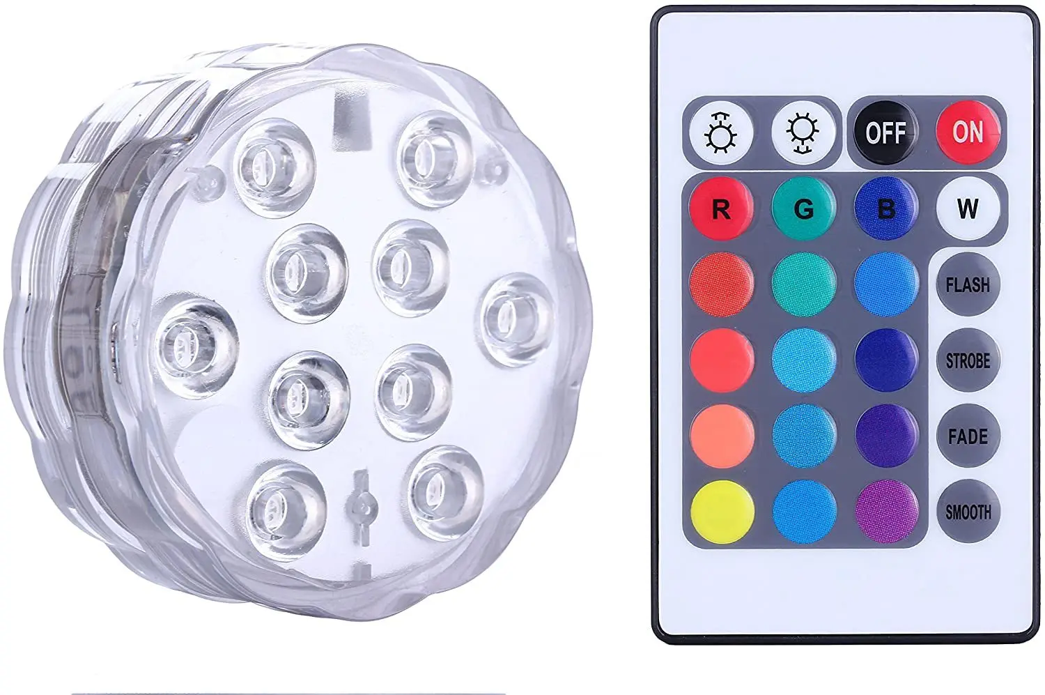 Ip68 Waterproof Led Rgb Swimming Pool Light Seven Color Underwater Lighting Party Holiday Aquarium Diving Light
