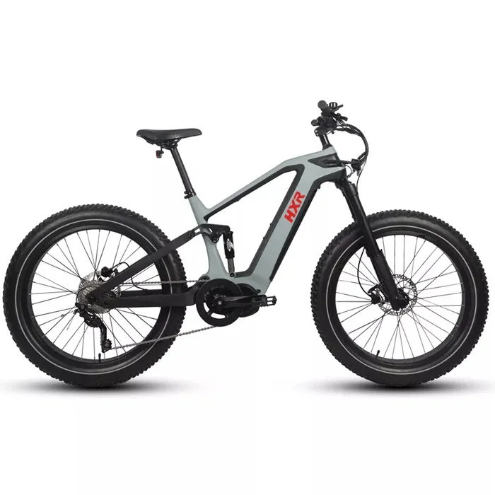 1000W mid drive full suspension mid drive carbon fiber electric bike