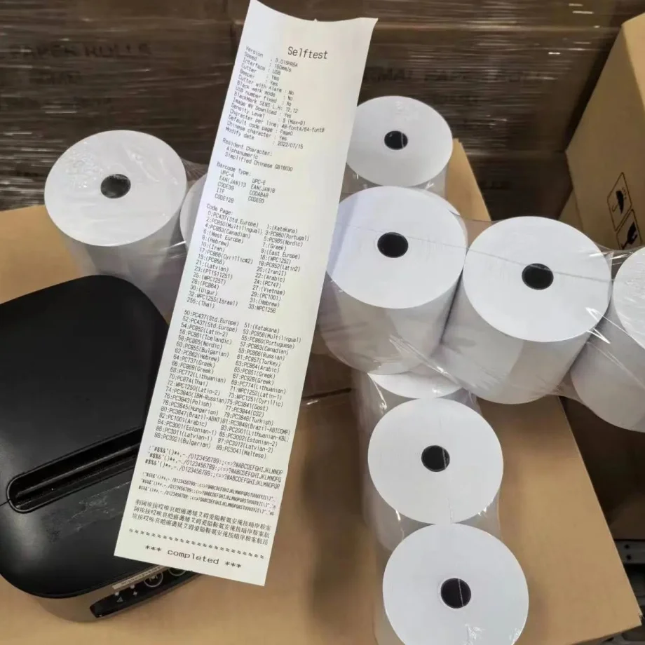 Горячая Продажа 80x80 термобумага рулон pos atm кассовый аппарат бумага 48gsm прямая